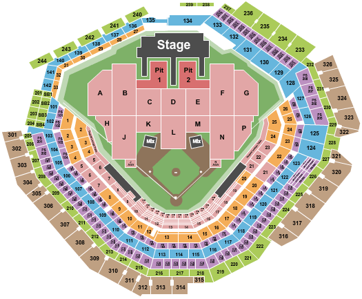 Globe Life Field Kane Brown Seating Chart